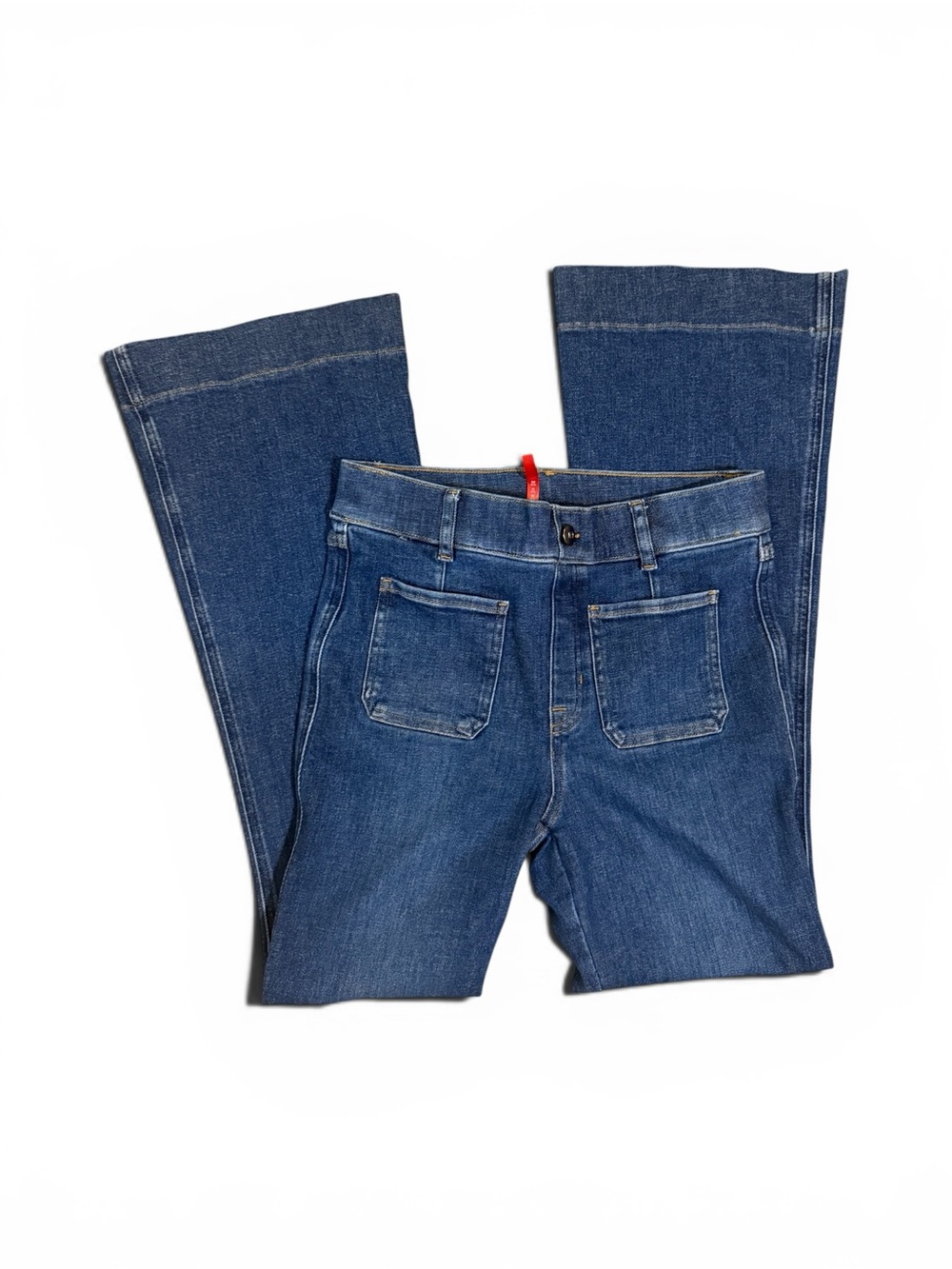 Spanx Flare Jeans Medium Wash Women’s Size M Stretch Sculpting Denim
